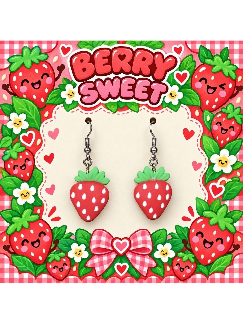 Sweet Strawberry Patch Earrings